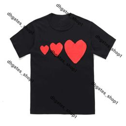 Fashion Mens Cdg Shirt T Shirt Garcons Designer Shirts Red Commes Heart Casual Womens Des Badge Graphic Tee Heart Behind Letter On Chest Play Shirt Sleeve 439