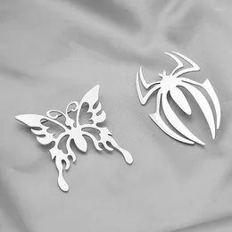 Brooches Exaggerated Cutout Spider Butterfly Brooch Stainless Steel Geometric Pins For Men Women Clothing Collar Jewellery Accessories