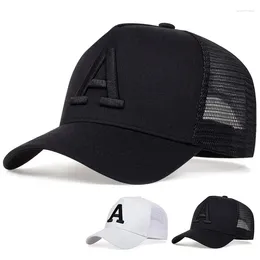 Ball Caps Fashion A Letter Embroidery Baseball Net Spring And Summer Outdoor Adjustable Casual Hats Sunscreen Hat