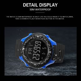 luxury Watch for Men 5Bar Waterproof SMAEL Watch S Shock Resist Cool Big Men Watches Sport Military 1342 LED Digital Wrsitwatches SMAEL 263L