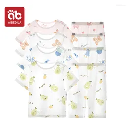 Clothing Sets AIBEDILA Summer Children Home Pyjamas Baby Underwear Set Thin Section Kids Clothes Boys Girls Two-piece Clothe