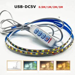 Table Lamps 5V USB Power LED Strip Lights SMD 3528 TV Backlight Lighting Flexbile Tape For Light Painting