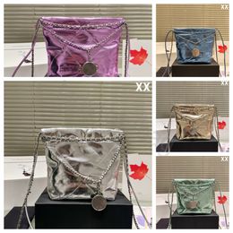 Designer Shoulder Chain Bag Clutch Plate Handbag CHAN Wallet Small Fragrant Cowboy Garbage Bag Wallet Double Letter High Waist Square Stripe Women's Luxury Handbag