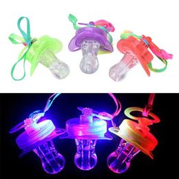 Model Set Luminous LED pacemaker whistle night light flashing joke pacemaker toy LED pacemaker party Rave soft necklace S2452201