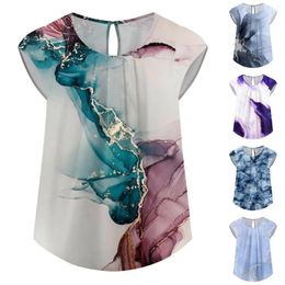 Women's T Shirts Fashion Printed T-Shirts Comfort Short-Sleeved Round Neck Casual Tops Daily Weekend Slim-Type Pollover Ropa De Mujer