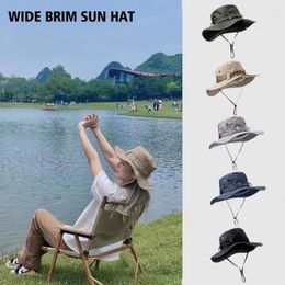 Berets Sun Protection Fishing Hat Summer Breathable Mesh Camping Hiking Caps Anti-UV Mountaineering Men's Panama