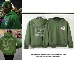 Mens Green Hoodie Designer Sweater Graffiti Letter Print Hoodies Jacket for Men and Women Couple Tops Hooded Sweatshirts2616980