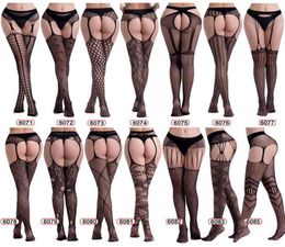 607 Women Black Sexy Garters Stockings Lingeries Seethrough Pantyhose6480752