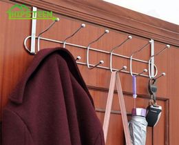 12 Hooks Bathroom Door Hanging Rack Kitchen Hanging Organizer Door Clothes Hanger Hooks Over Door Rack Towel Holder T2004151286391