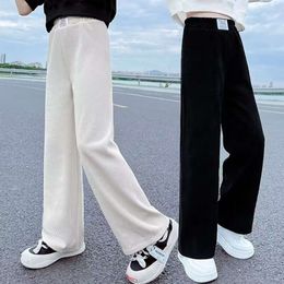 Wide New Spring and Autumn Trendy Children's Corduroy Casual Straight Leg Girls Trend Slimming Long Pants L2405