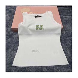 Designer Tank Top Womens Tanks Camis Summer Women Vest Designer Tanks Fashion Sleeveless Knitted Tank Top Sexy Tight Letter White Student Tank Casual Sports One Size