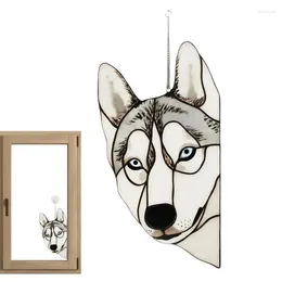Garden Decorations Stained Glass Dog Suncatchers Window Hangings Themed Decor Sun Catcher Ornament Handcrafted Wall Art