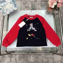 Top designer baby clothes kids round neck Hoodies Boys sweater Size 100-160 CM Front and rear cartoon pattern printing girl sweatshirts Aug01