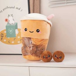 Plush Dolls Plush Pudding Bag Filled Cat Claw Toy Animal Bubble Tea Candy Bag Christmas and Birthday Gift H240521 R0HJ