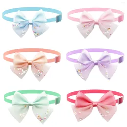 Dog Apparel Accessories Ties Yarn Collar Grooming Bowtie Bows 50/100pcs For Product Girls Cat Pet Adjustable Bling Puppies Soft