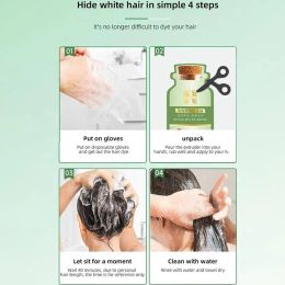 300ml Natural Plant Hair Dye,Pure Plant Extract For Grey Hair Color Bubble Dye, New Botanical Bubble Hair Dye10 Packs/Box