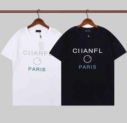 Tshirt 21 autumn and winter fashion new style CHA letter logo double yarn fabric men and women same paragraph round neck shor8802885