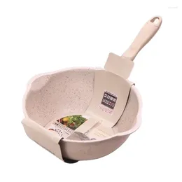 Pans Thickened Bottom Stone Frying Pan Multifunction Non-stick Deep Nougat Pot Big Mouth Wok With Glass Cover