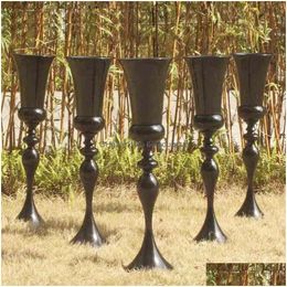 Party Decoration Flower Tall Vases Vase Floor Metal Pillars Plinth For Stage Events Backdrop Decor Bridal Couple Shower Ideas Drop Del Dhr3Q