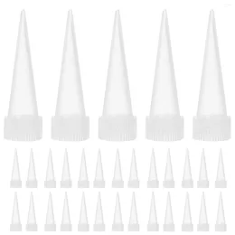 Storage Bottles 100 Pcs Glue Head Versatile Tool Caulk Tube Covers Applicator Synthetic Caulking Kit Nozzle Cap Plastic