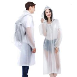 Raincoat Women Men Impermeable Thickened Waterproof Tourism Outdoor Hiking Rain Poncho Hooded Coat y240514