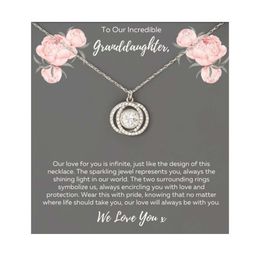 to Our From Grandparents, Gifts Jewelry Granddaughter, Necklace Sterling Sier, Necklaces for Granddaughter From Both Grandparents