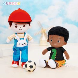 Dolls OUZZZ Plush Boy Doll Toy African American Rag Doll Soft Fill Doll Toy Black Recycled Doll Birthday Gift S2452201 S2452201 S2452201