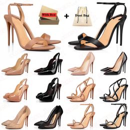 designer red bottoms heels shoes women high heel Top Pumps Stiletto Echtleder Peep Toe Weißes Kleid Gummi Loafers mit Box 【code ：L】