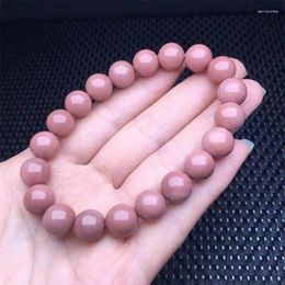 Link Bracelets 10MM Natural Pink Alashan Agate Bracelet For Men Women Energy Crystal Aura Healing Yoga Elastic Couple Jewellery 1PCS