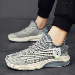 Casual Shoes Men Mesh Sneakers Comfort Light Running Sports Tennis Breathable Fashion Fluorescent Jelly Sole