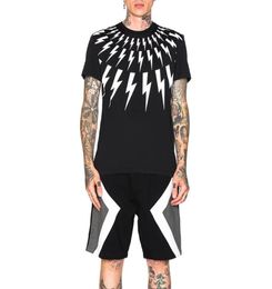 Men T Shirt New Arrival Men Women High Quality Geometric Print Short Sleeve Black White Fashion Mens Summer Tees6673069