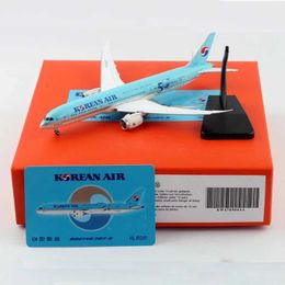 Aircraft Modle 1 400 Scale 50th Anniversary Korean Airways B787-9 Airline Model with Base Alloy Aircraft for Collective Souvenir Show Gift Toy S2452204