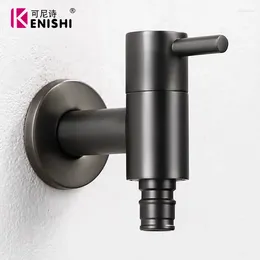 Bathroom Sink Faucets High Quality Outdoor Garden Faucet Tap Washing Machine Brass Kitchen Mop Pool Water Taps Gun Grey Color