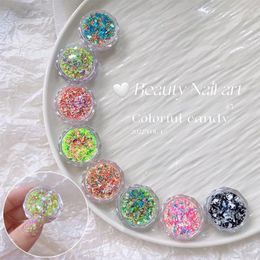 Nail Glitter A Box Sparkly Star Macaron Nails Sequins Bright Spangles Slices DIY Charm Flakes Decor Accessories Paillettes