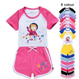 Clothing Sets Summer A For Adley Toddler T-shirt Shorts Casual Sports Suit Children Baby Girls Tops Set Boys T Shirt Kids