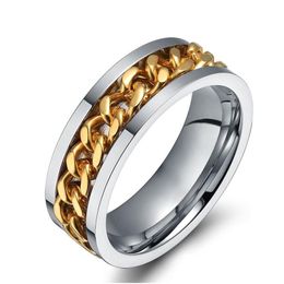 Band Rings 316L Stainless Steel Ip Gold Plated High Polished Men Fashion Sier/Gold 8Mm Size 6-15 Drop Delivery Jewellery Ring Dh3Ab