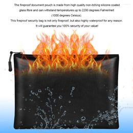 Storage Bags Fireproof Document Bag Waterproof Car Keys Holder Reusable Safe Pocket