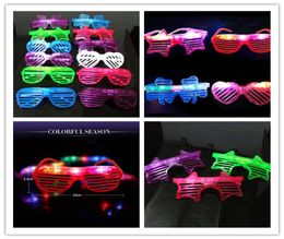 LED Light Glasses Flashing Shutters Shape Glasses Flash Glasses Sunglasses Dances Party Supplies Festival Decoration9198635
