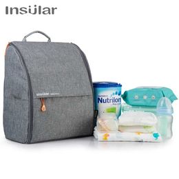 Diaper Bags Insulated new diaper bag large capacity waterproof sleeping cart bag childrens mummy pregnant woman travel backpack care handbag d240522