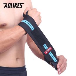 AOLIKES 1PCS Wrist Support Gym Weightlifting Training Weight Lifting Gloves Bar Grip Barbell Straps Wraps Hand Protection L2405