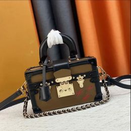 Box Bag Top Handle Women Hobo Axillary Pouch Lady Handbag Messenger Purse Flap Internal Pocket Cowhide Genuine Leather Top Quality Designer Chain Cross Body Clutch