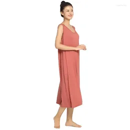 Women's Sleepwear 3XL-6XL Large Sleep Dress For Women Summer Female Modal Bamboo Fiber Thin Nightdress 2024 Sleeveless Nightgown