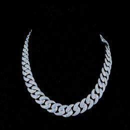 Iced Out Vvs Moissanite Diamonds Necklace Sterling Sier Pass Diamond Tester Hip Hop Rapper Chain