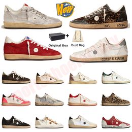 high quality golden casual shoes designer shoes superstar dirty super star black white pink ballstar women mens chaussures breathable trainers EU35-46