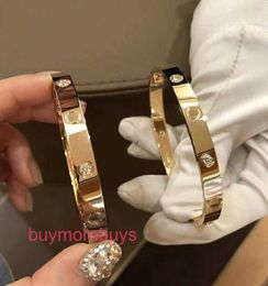 Carrtter Designer Screw Bangle Bracelet Fashion Luxury Jewelrys Trendy 18K Gold Diamond for Women Men Nail Bracelets Silver Jewelry Bracelet YHXN