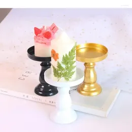 Candle Holders 9cm Round Metal Cake/candle Stand Tray Dessert Display Holder Rack Cake Tools/Making Tools Candles
