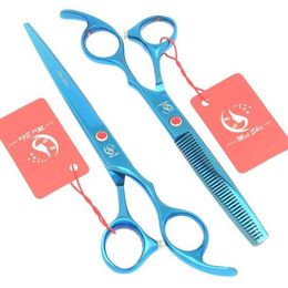 Hair Scissors 7.0-inch professional hair clippers 6.5-inch thin hair salon hairdresser JP440C blue hair Tesouras A0132A Q240521