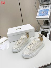 Luxury designer Laurens Low Top Lace Womens White Running Training Shoes Sneakers With Original Box