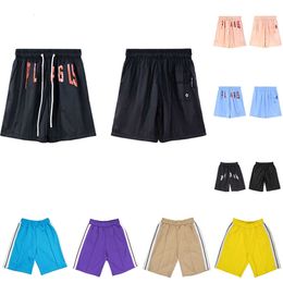 shorts summer mens womens designers short Solid color loose Jogging pants letter printing strip webbing casual five-point pants 0e5