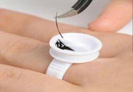 50PCSlot Disposable Glue Rings Eyelash glue holder Ahesive Holders Eyelash Extensions Glue Rings9763879